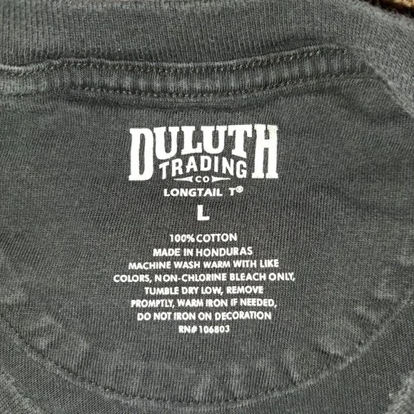 Duluth Trading Company Men's Longtail T Relaxed Fit Angry Beaver Logo T-Shirt L - Picture 4 of 8